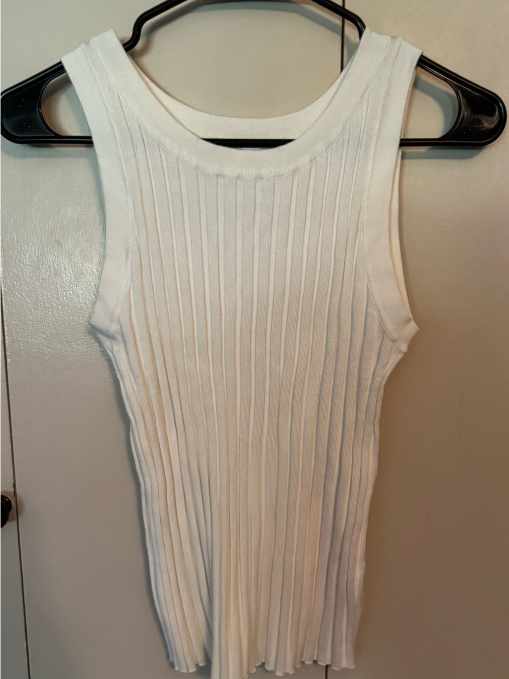 MVN Classic White Ribbed Tank Top - Women